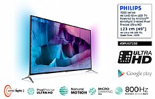 טלויזיית LED Ultra HD-4K עם Ambilight פיליפס דגם 49PUS7100