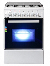 תנור חד תאי 60X60 לבן משולב גז/חשמל M60W