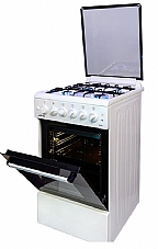 תנור חד תאי  צר 50X60 משולב גז/חשמל לבן דגם M50W