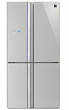 מקרר 4 דלתות SJFS GLASS  SHARP ZFU זכוכית נירוסטה